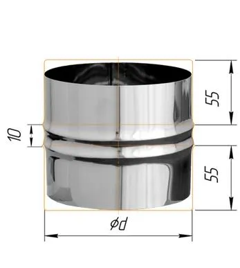 адаптер феррум пп для печи нержавеющий (430/0,8 мм) ф115