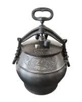 афганский казан-скороварка misgaran с ручками 15 литров черный, алюминий