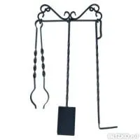 набор для камина настенный (3 предмета) 85см черный, банный эксперт