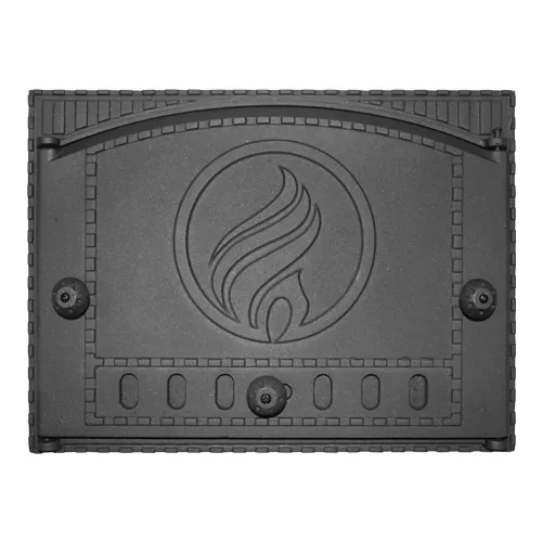 дверца fireway чугунная топочная (к311) 250x210 мм на петлях