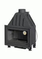 топка каминная альфа 700 b, патрубок ф200, черный шамот, экокамин