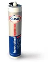 герметик олимп огнестойкий черный термостойкость +1500°с, 290 мл