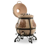 тандыр экотандыры греческий, слоновая кость, откидная крышка