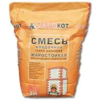 смесь штукатурная "терракот"  глино-шамотная жаростойкая высокопрочная (5 кг)