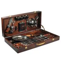 набор шампуров узбекский в деревянном коробе дипломат