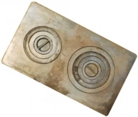 плита чугунная п2-3 двухконфорочная цельная, 710*410 мм, рубцовск