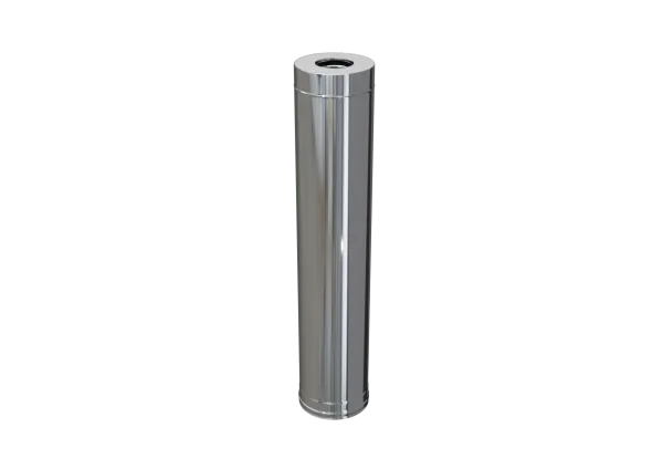 дымоход феррум утепленный нерж. (430/0,8мм)/зеркал. нерж. ф115/200 l=0,5м по воде cerablanket черный