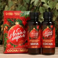 набор ароматизаторов  "с легким паром" (сосна, мята), 100 мл банная забава